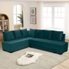 Melo 3 Seater Fold Out Sofa cum Bed in Teal Colour