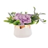 Enchanting Artificial Purple Bloom In White Planter