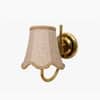 Devansh Metal Electric Wall Light in Gold Colour with Yellow Shade Count of 2 Lights
