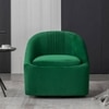 Chrishun Solid Wood Accent Chair in Green Colour