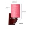 Devansh Solid Wood Electric Wall Light in Pink Colour with Pink Shade Count of 1 Light