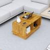 Hexa Engineered Wood Coffee Table With Storage And Open Rack In Giant Wood