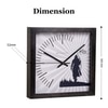 Shri Ram Wooden Wall Clock with Devotional Silhouette Design