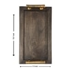 Ireka Home Rasa Wooden Serving Tray with Iron Handles