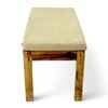 Maati Sheesham Wood Accent 2 Seater Bench In Jute Beige