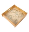 Whispering Blooms Square Wooden Tray - Large