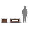 Epsilon Rectangular Solid Wood Coffee Table In Teak Finish