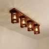 Ventus Brown Solid Wood Ceiling Light
