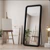 The Artment Unbreakable Black Square Puff Floor Mirror (170 x 70) cm