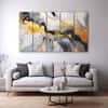 The Castle Decor Marble Texture Wall Art Set of 5 27x48 Inch