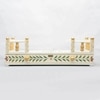 D'Dass White Mdf and Sheesham Wooden Temple For Pooja