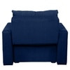 Bella One  Seater Pull Out Fabric Sofa Cum Bed Navy Blue