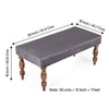 Bestone Sheesham Wood Accent Seater Bench Set  2 Stools In Iron Grey Velvet