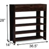 Meridian Solid Wood Shoe Rack in Walnut Finish