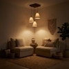 Terzo Brown Solid Wood Cluster Hanging Light