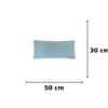 Criss Cross Mineral Blue Cotton Knitted Decorative Cushion Cover 12 x 20 Inches