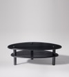 Vway Solid Wood Coffee Table In Black Finish