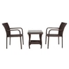 Boulder Wicker Table And Chair Set Brown Black Dual Tone Finish