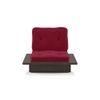 Ankara 1 Seater Wooden Sofa (Raspberry)