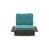 Ankara 1 Seater Wooden Sofa (Teal Blue)