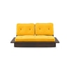 Ankara 2 Seater Wooden Sofa (Matty Yellow)