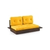 Ankara 2 Seater Wooden Sofa (Matty Yellow)