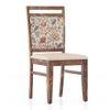 Alaine Dining Chair In Teak Finish With Calico Floral Colour