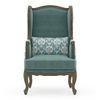 Serai Lounge Chair in Mint Ikat Colour