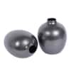 Textured Planter Set Of 2 In Silver Colour