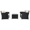 Aspen  Outdoor Set in Black Colour (1 Table & 3 Chairs)