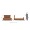 Tuscany Solid Wood King Size Non Storage Bed In Latin American Teak Finish