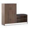 Alex 21 Pair Shoe Cabinet in Classic Walnut Finish