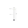 Quinlynn Off-White Cotton shade with Iron floor lamp