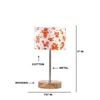 Devansh Multicolor Cotton Table Lamp With  Natural  Wood Base  & Steel Pipe (7X17 Inches)-14