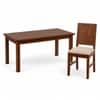 Globally Indian Aurelie Solid Sheesham Wood 6 Seater Dining Table Set 6 Chairs Beige