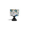 Edmond Multicolour Fabric Shade Table Lamp with Black Iron Base