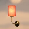 Devansh Metal Electric Wall Light in Gold Colour with Orange Shade Count of 1 Light