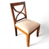 Newport Solid Wood Dining Chair in Honey Finish & Beige Colour - Set of 2