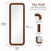 The Artment Unbreakable Brown Square Puff Floor Mirror (160 x 60) cm
