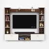 Bluewud Pinn Engineered Wood Tvcabinet In Brown Maple & White Finish