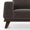 Granada Premium 1 Seater Fabric Sofa in Smoke Colour