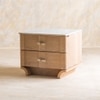 Dune Solid Wood Bedside Table in White Colour