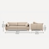 Roma Fabric Sofa (Cream)