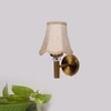 Devansh Gold Wall Mounted Lamp With Beige Jute Shade
