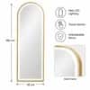 The Artment Gold Halo Arch Unbreakable Floor Mirror For Home (160 X 50 CM)