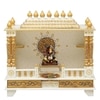 D'Dass White Sheesham and Mdf Wooden Temple For Pooja In Home and Office