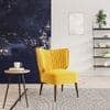Duke Accent chair Velvet in Yellow Color