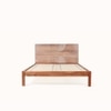 Bunka Solid Wood King Non Storage Bed in Brown Colour