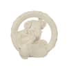 Lady Face Ring Sculpture Showpiece Off White Decorative Table Accent 25 cm