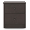 Hazel Engineered Wood Bedside Table in Dark Wenge Finish